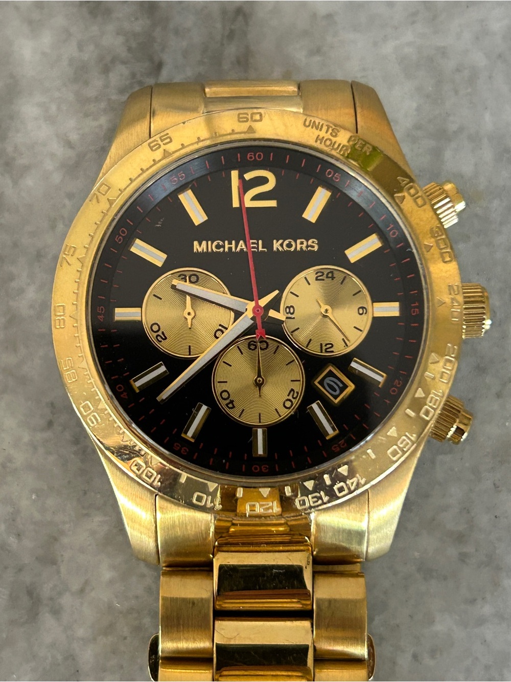 Michael Kors Gold and Black Chronograph Watch